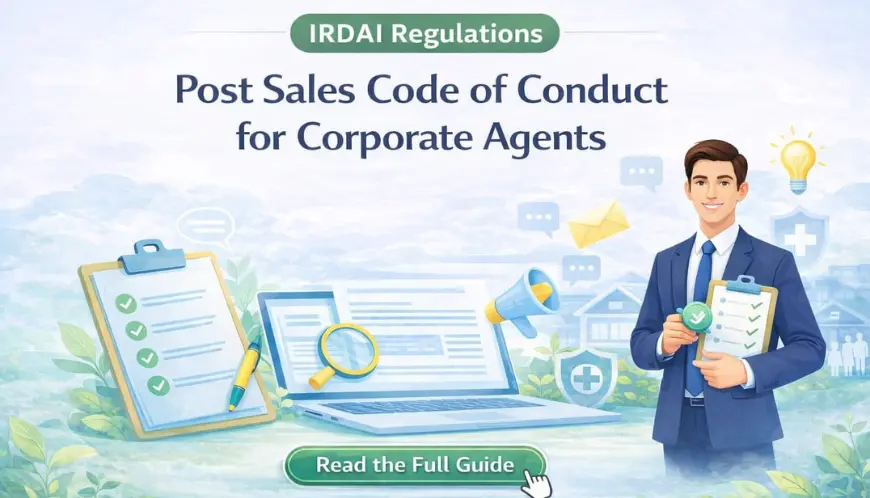Post sales code of conduct for a corporate agent